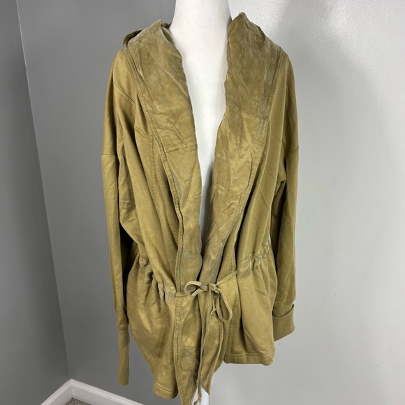 Young Fabulous and Broke Mixed Media Sweatshirt Cardigan Size M - Picture 1 of 6